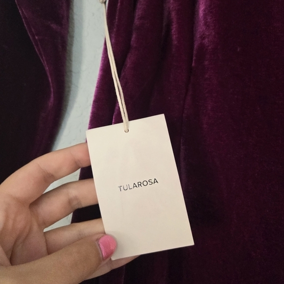 Tularosa X Revolve S Annette Dress Purple Velvet Long Sleeve Mini Dress - Picture 6 of 8